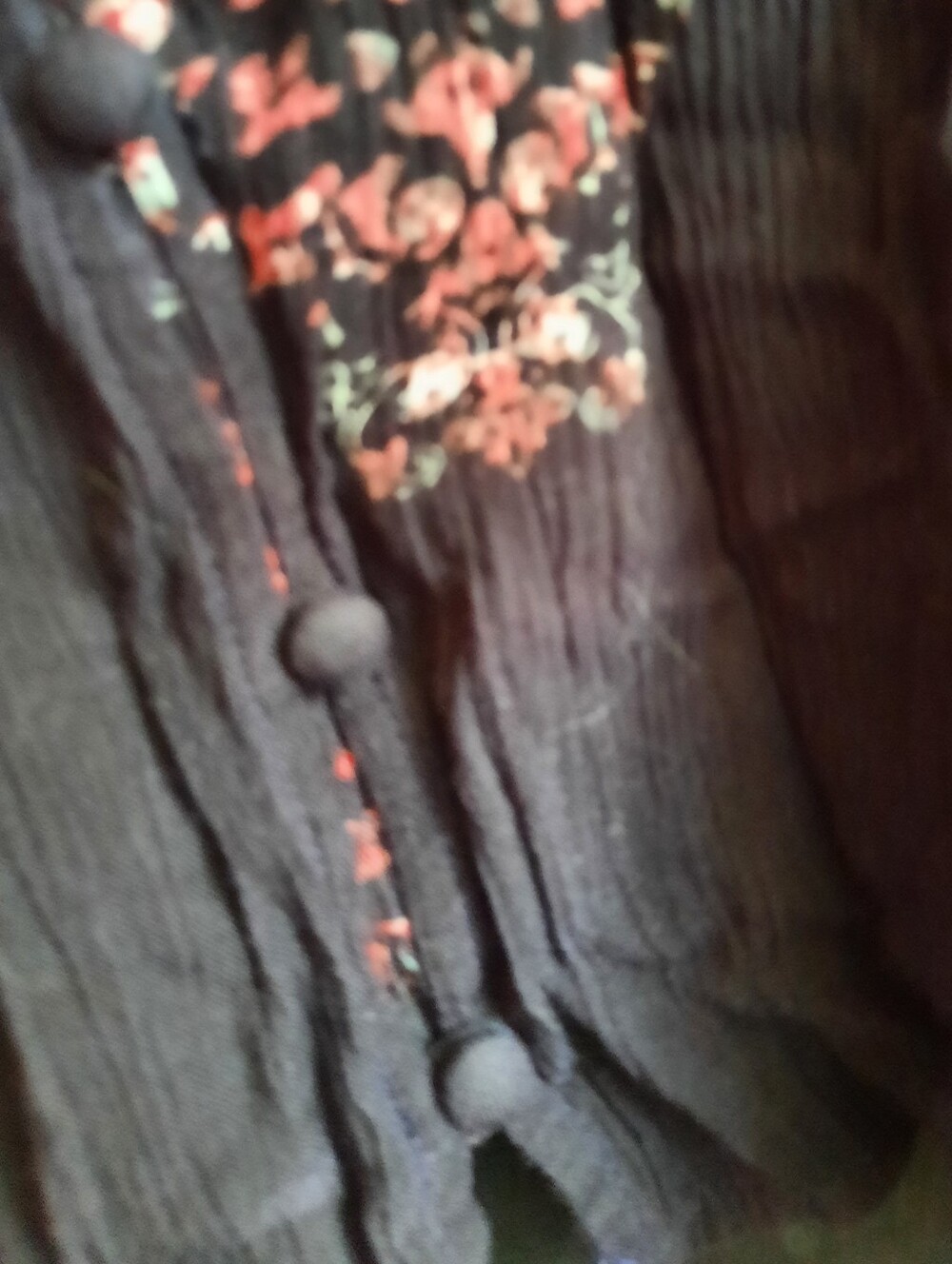 Open Sides Deep Double V-Free People Deep Blue/purple/Coral Floral Dress - Picture 8 of 8